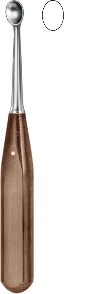 KEMIK KURETI hp saplı VOLKMANN 18,5CM FIG.2 8,5MM