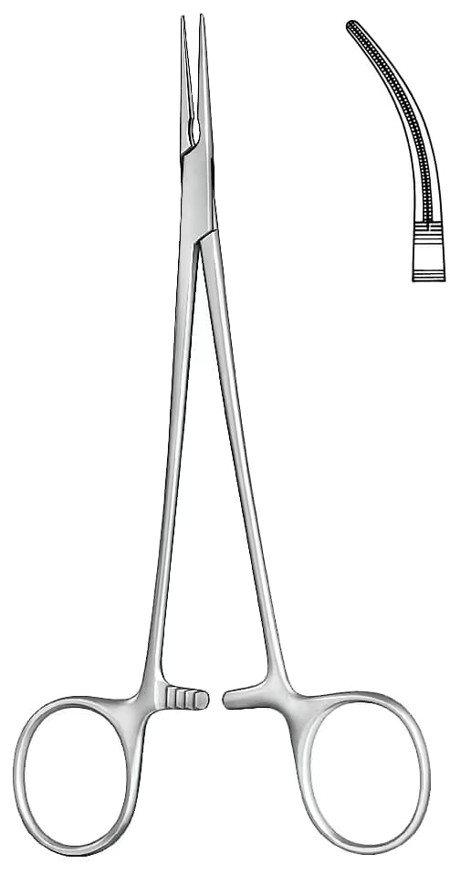 ATRAVMATIK MOSKUTO KLEMP 15CM 27MM EGRI