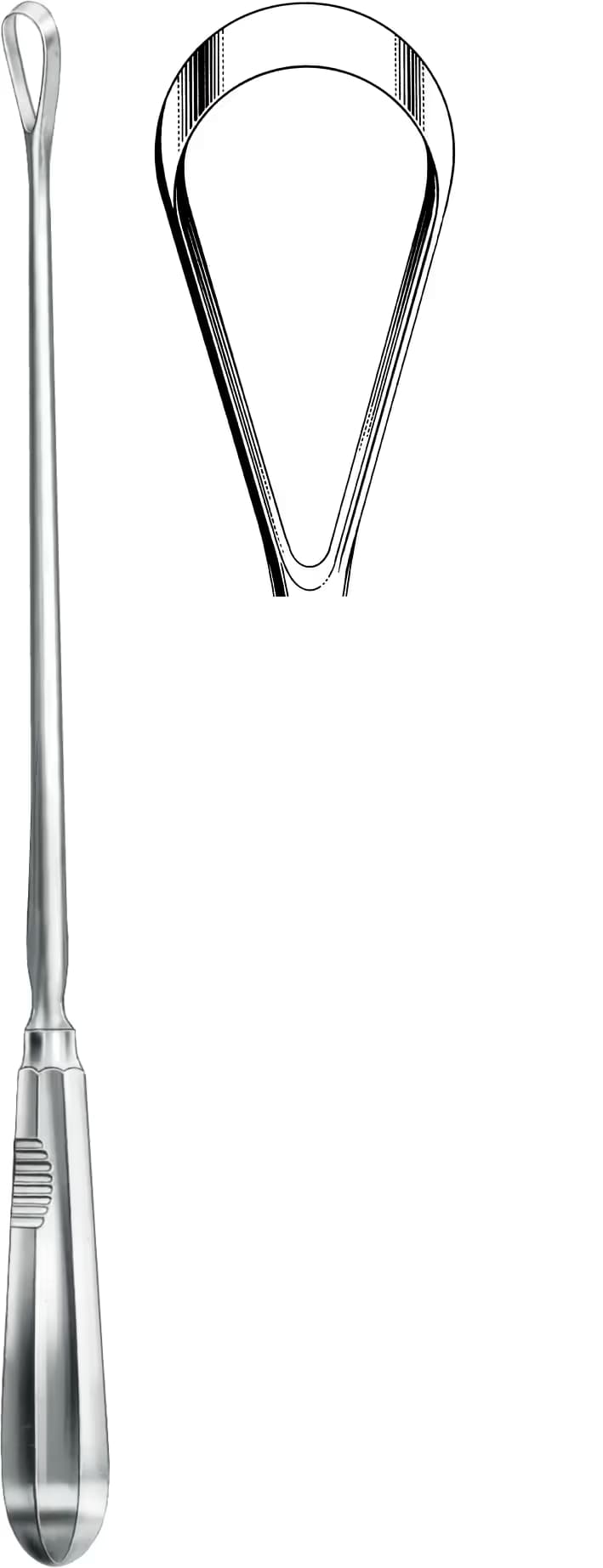 UTERINE KÜRET RECAIMER 30CM KESKİN SERT 30 23,5MM