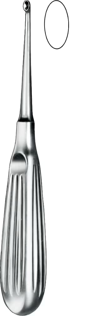 KEMIK KURETI SCHEDE 17CM FIG.3 7,4MM