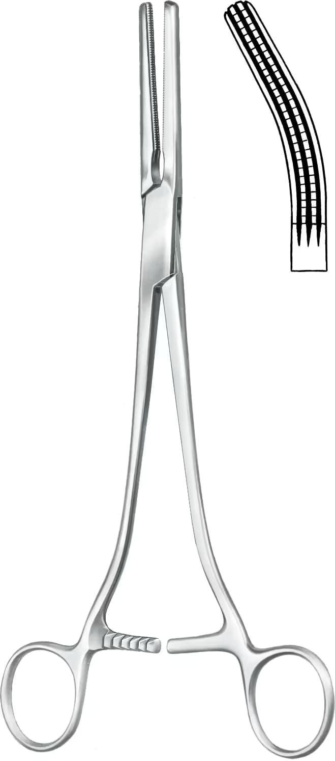 ATRAVMATİK HİSTEROKTOMİ KLEMP HEANEY 21,5CM EĞRİ