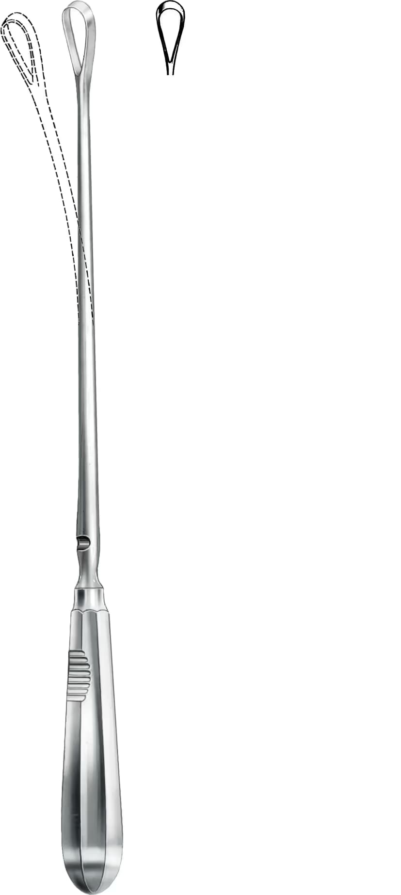 UTERINE KÜRET RECAIMER 30CM KESKİN BÜKÜLEBİLİR 5MM