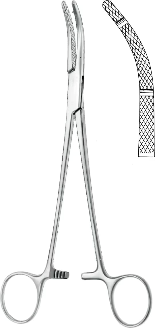 HİSTEROKTOMİ KLEMP HEANEY 21,5CM İKİ KANALLI