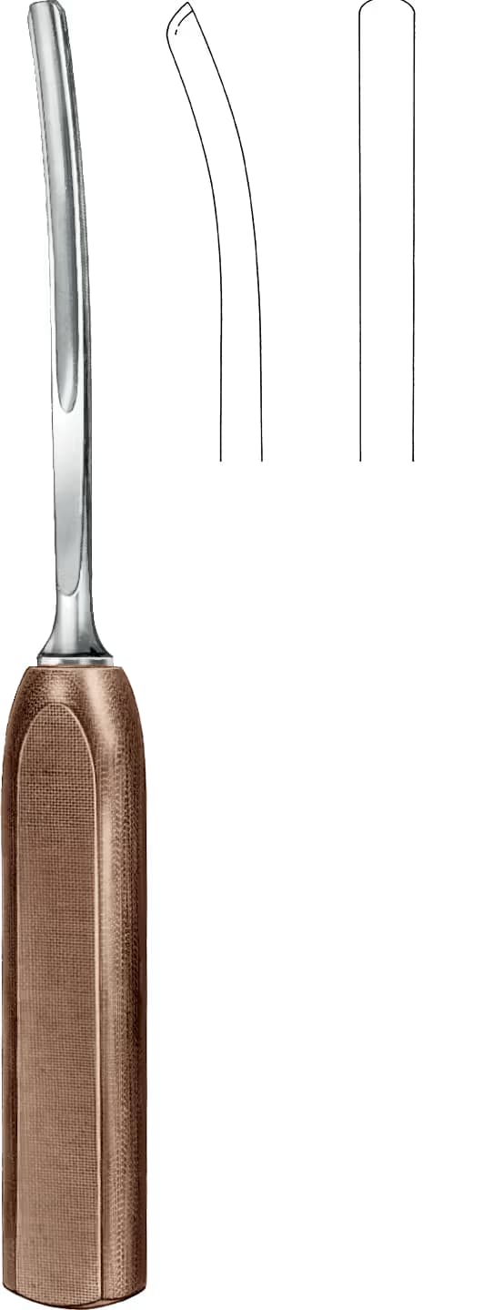GOUGE HP SAP 25cm 5mm EĞRİ