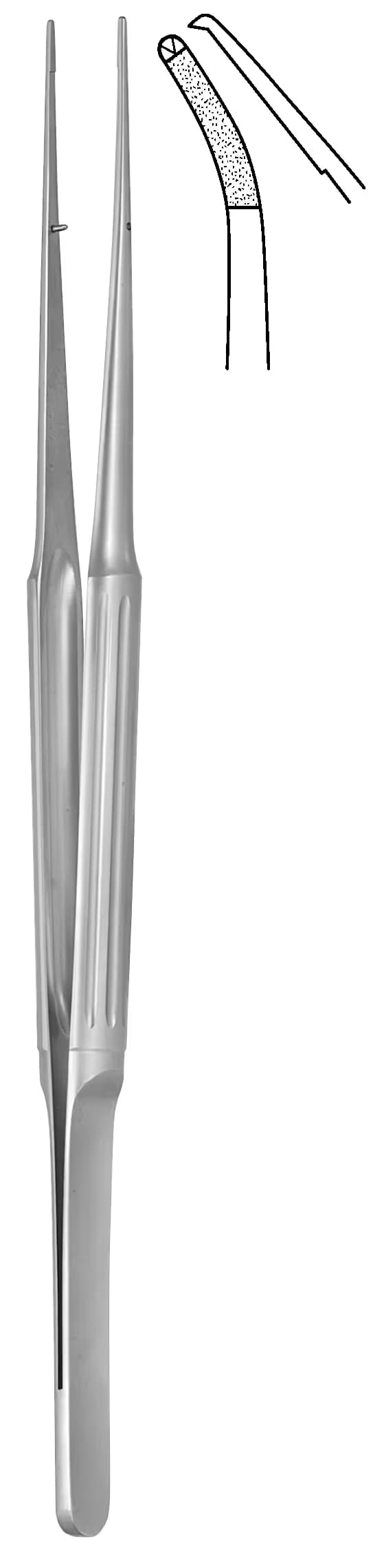 PENSET MİKRO IGLHAUT 18CM 1X2 DİŞLİ EĞRİ 0,70MM