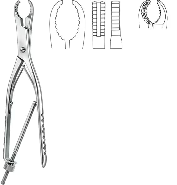 KEMİK KLEMPİ ULRICH DÜZ 23cm