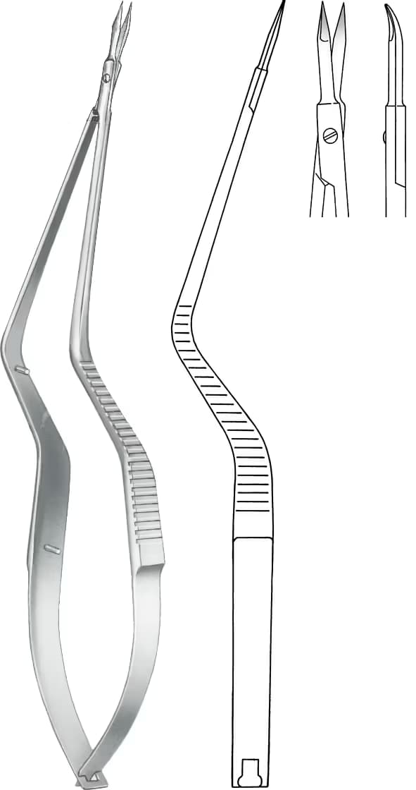 MİKRO BAYONET MAKAS 18CM EĞRİ