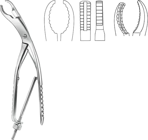 KEMİK KLEMPİ ULRICH EĞRİ 27cm