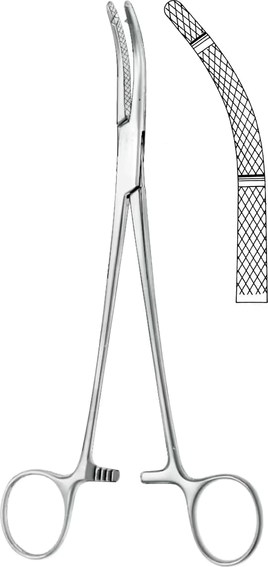HİSTEROKTOMİ KLEMP HEANEY 24CM İKİ KANALLI