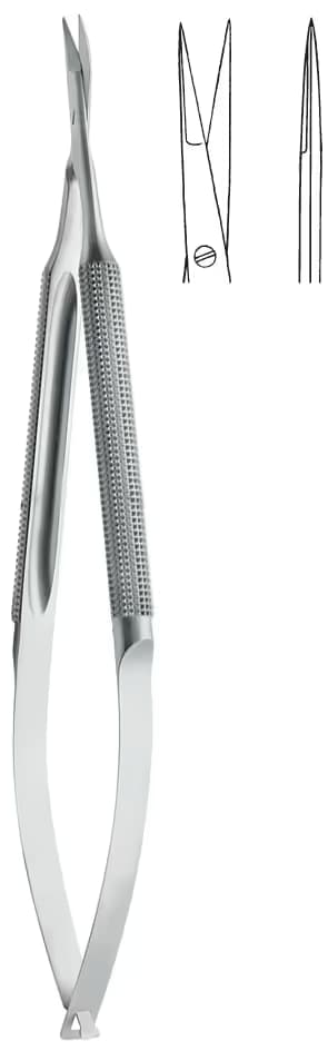 MİKRO MAKAS YUVARLAK SAP 14MM AĞIZ S/S 15CM DÜZ
