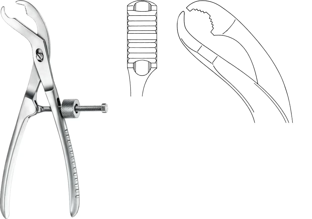 KEMİK KLEMPİ MERKEZ VİDALI 20CM 7MM