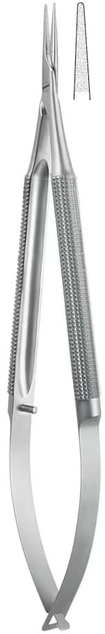 Portegü Mikro kilitsiz yuvarlak sap 0,80mm 15cm düz elmas püskürtme