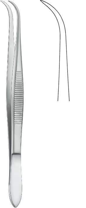 PENSET SPLINTER DÜZ AĞIZ 12,5CM EĞRİ