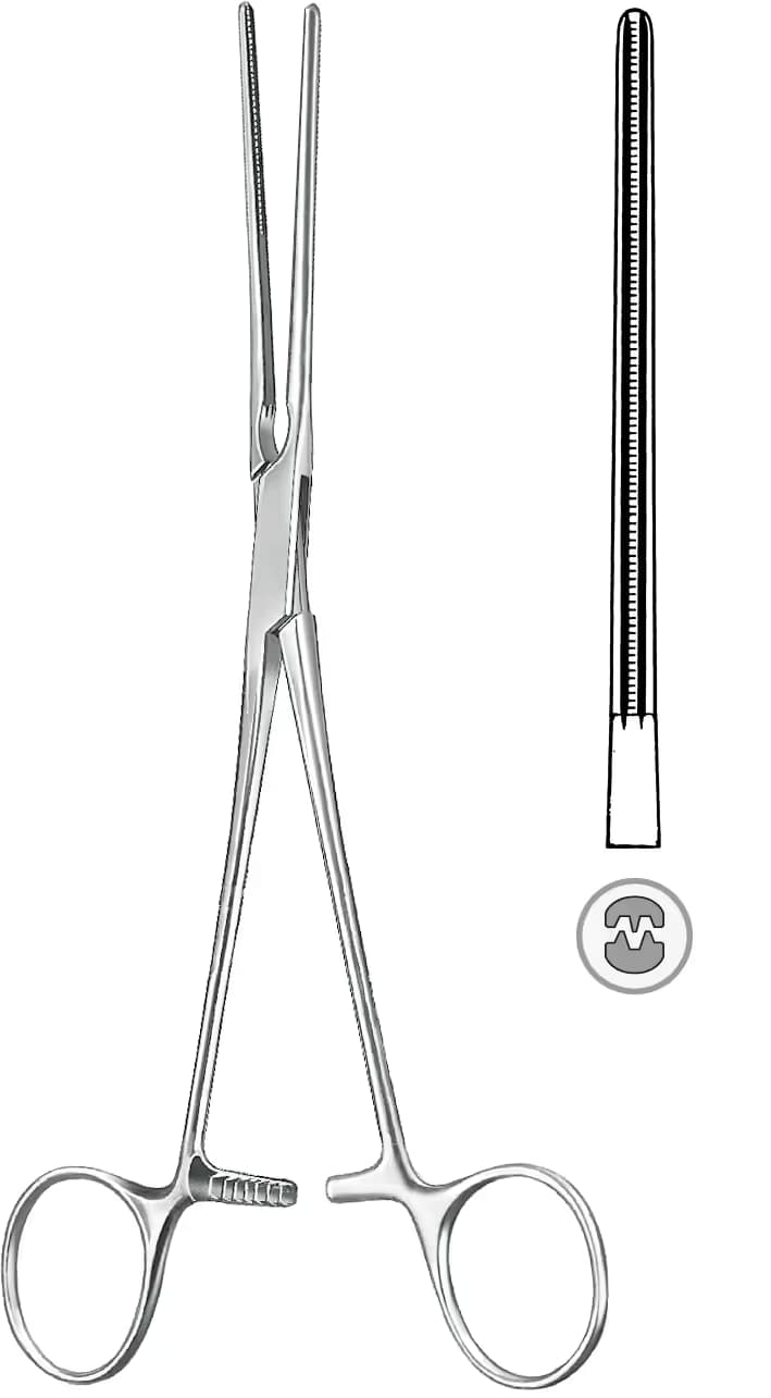 ATRAVMATIK KLEMP DEBAKEY POTTS 22cm 55mm DÜZ
