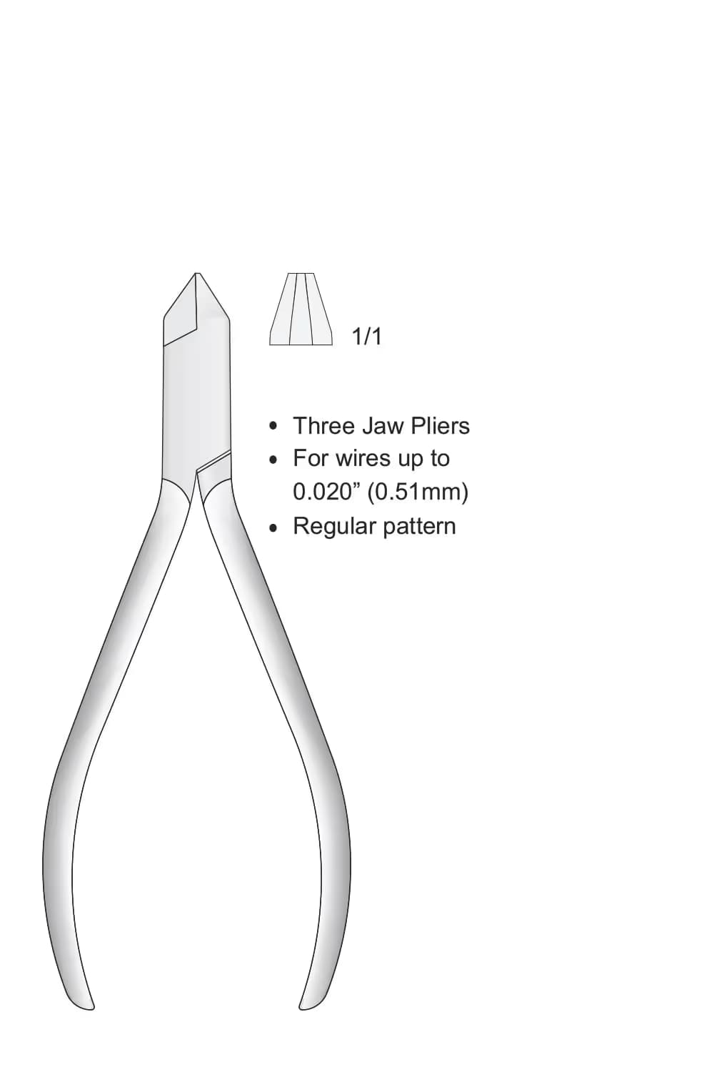 Aderer Üç Ağızlı Pense 125Mm