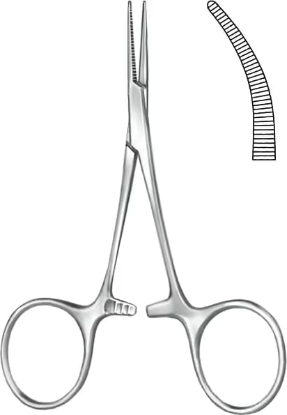 HEMOSTATİK KLEMP HARTMANN 10CM EGRI