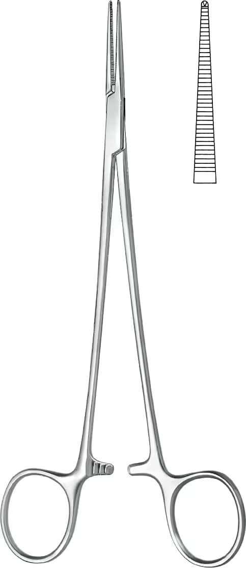 HEMOSTATİK KLEMP HALSTED 1X2 DISLI 18CM DUZ