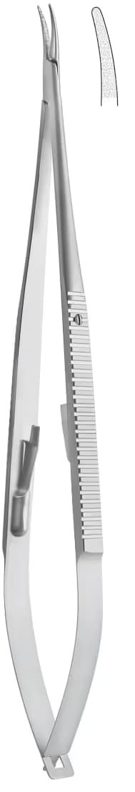 TC Portegü Mikro kilitli düz sap 1,2mm 21cm eğri