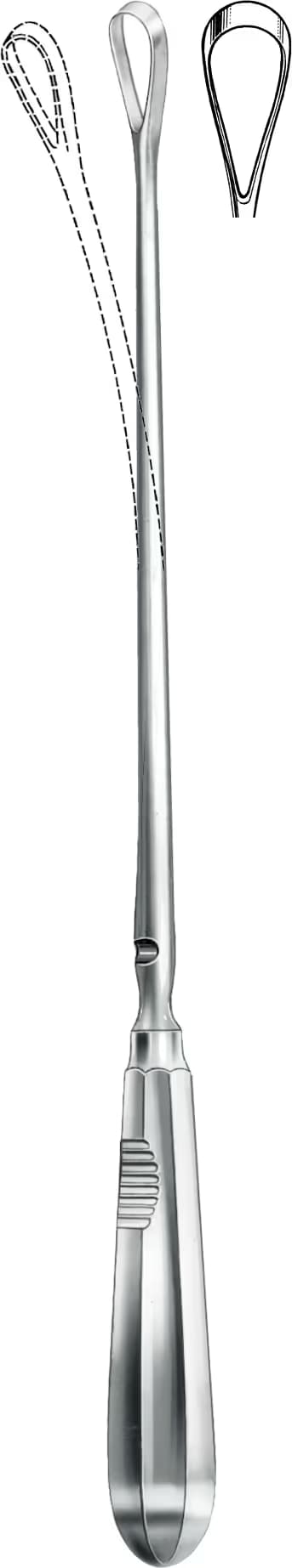 UTERINE KÜRET RECAIMER 30CM KESKİN BÜKÜLEBİLİR 9MM