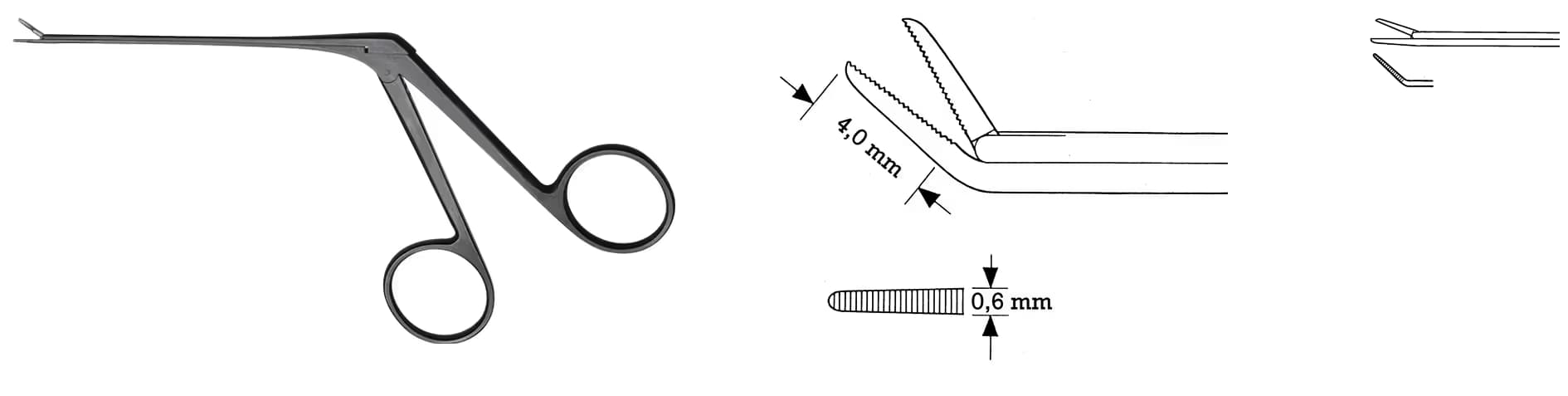ALLIGATOR FORSEPS RICHARDS 4MM 8CM SAĞ