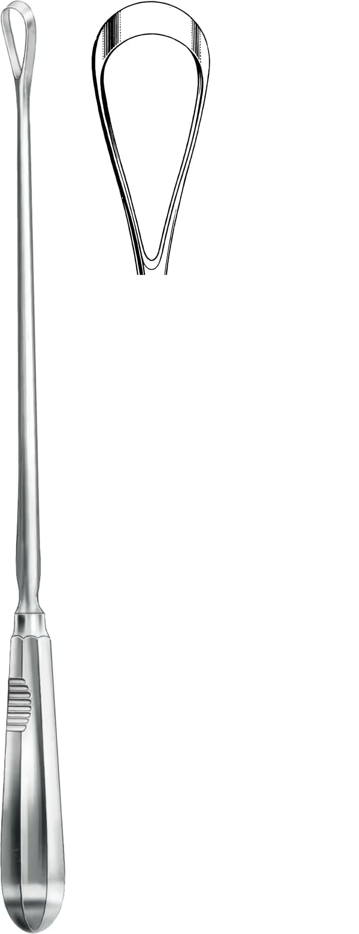UTERINE KÜRET RECAIMER 30CM KESKİN SERT 8 19,5MM