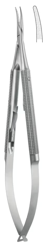 Portegü Mikro kilitli yuvarlak sap 1,2mm 18cm eğri elmas püskürtme