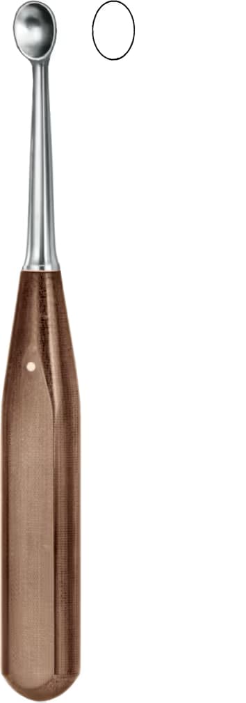 KEMIK KURETI hp saplı VOLKMANN 18,5CM FIG.1 6,8MM
