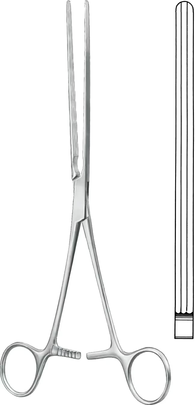 BARSAK KLEMPİ KOCHER 22cm DÜZ