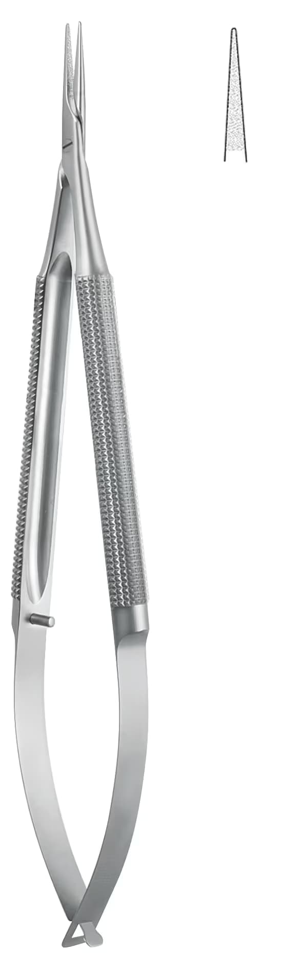 Portegü Mikro kilitsiz yuvarlak sap 0,40mm 18cm düz elmas püskürtme