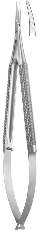 Portegü Mikro kilitsiz yuvarlak sap 0,80mm 21cm eğri elmas püskürtme