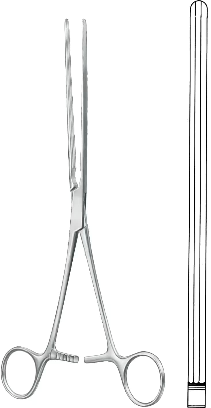 BARSAK KLEMPİ KOCHER 25cm DÜZ