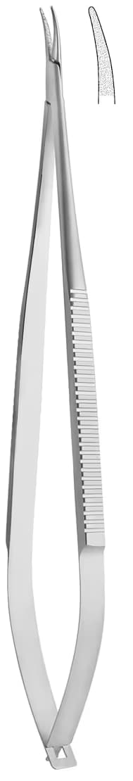 TC Portegü Mikro kilitsiz düz sap 0,80mm 15cm eğri