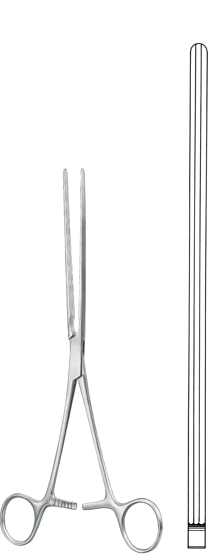 BARSAK KLEMPİ KOCHER 28cm DÜZ