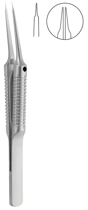 PENSET MİKRO YUVARLAK SAP 10° AÇILI 11CM 0,10MM