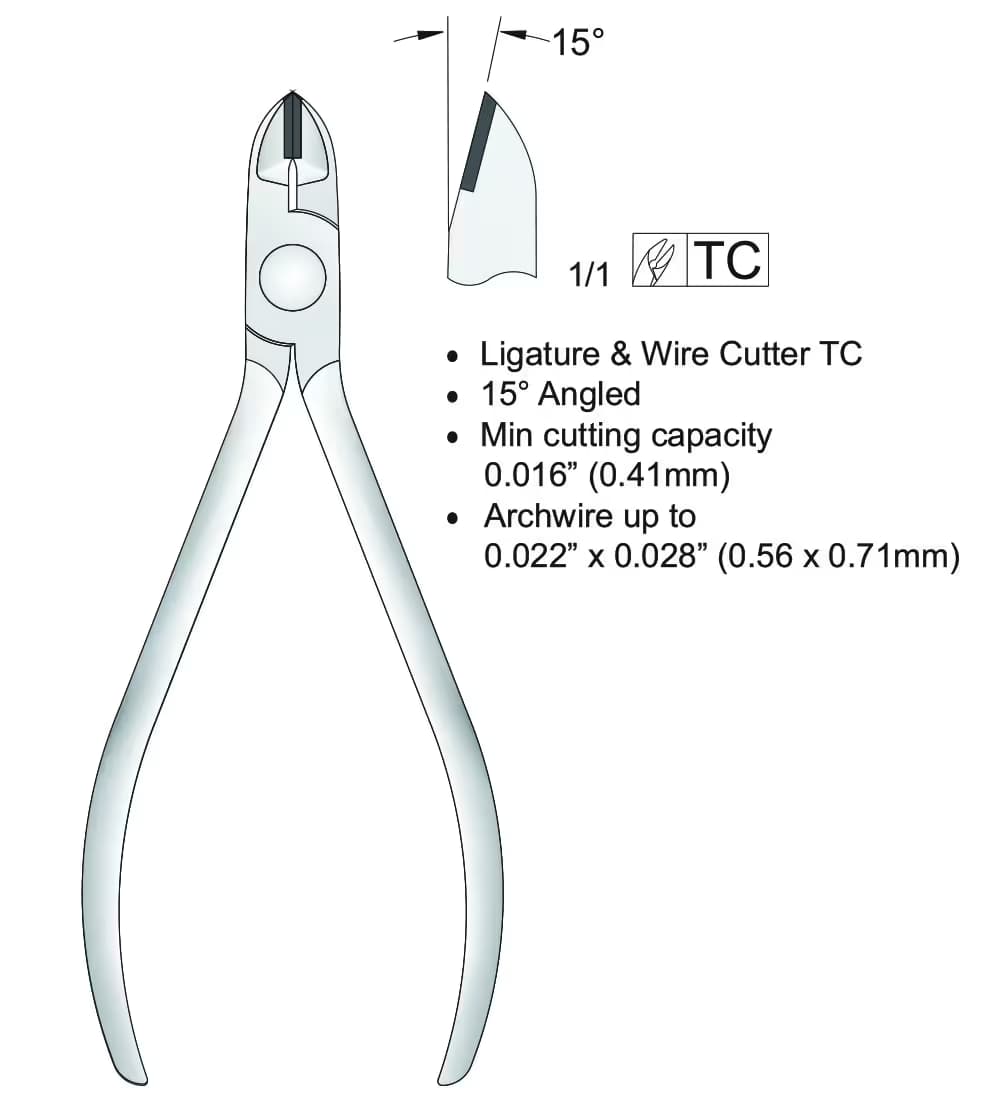 Tc Ligatür Tel Kesici Sert Ve Yumuşak Teller İçin 120Mm 0,41Mm