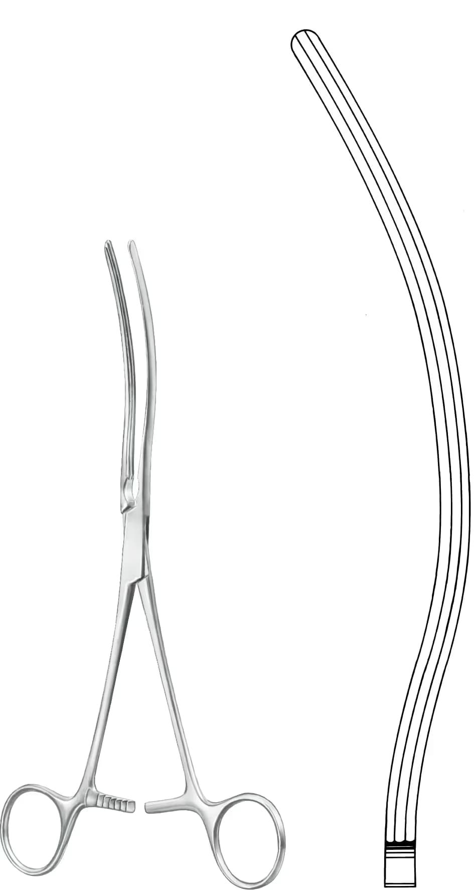 BARSAK KLEMPİ KOCHER 28cm EĞRİ
