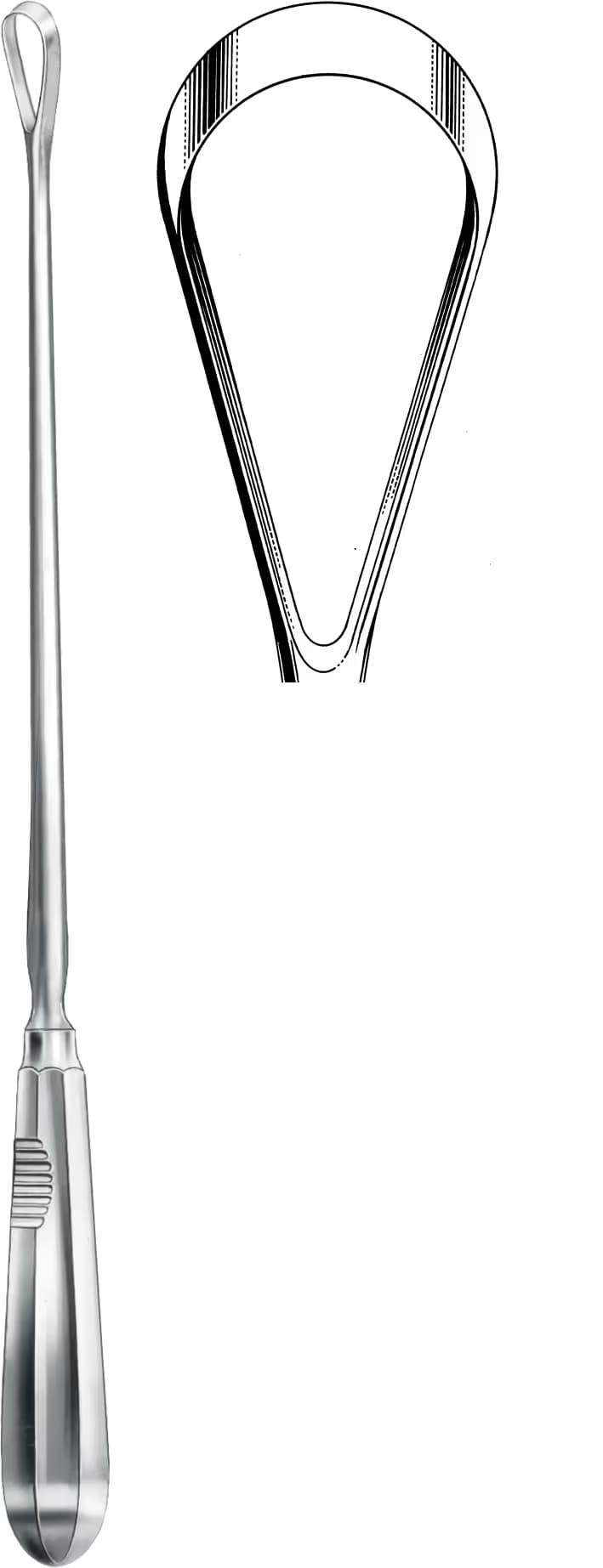UTERINE KÜRET RECAIMER 30CM KESKİN SERT 35 23,5MM