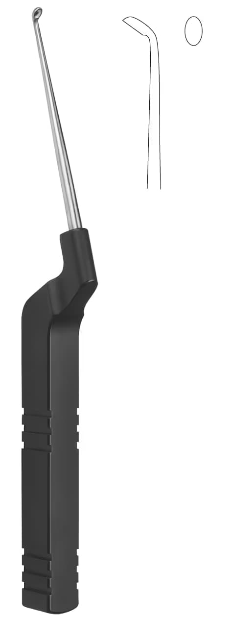 SERVİKAL MİKRO DİSEKTOMİ KÜRETİ GERİYE AÇILI 21,5CM 1