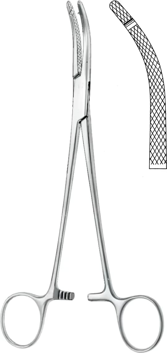 HİSTEROKTOMİ KLEMP HEANEY 21,5CM TEK KANALLI