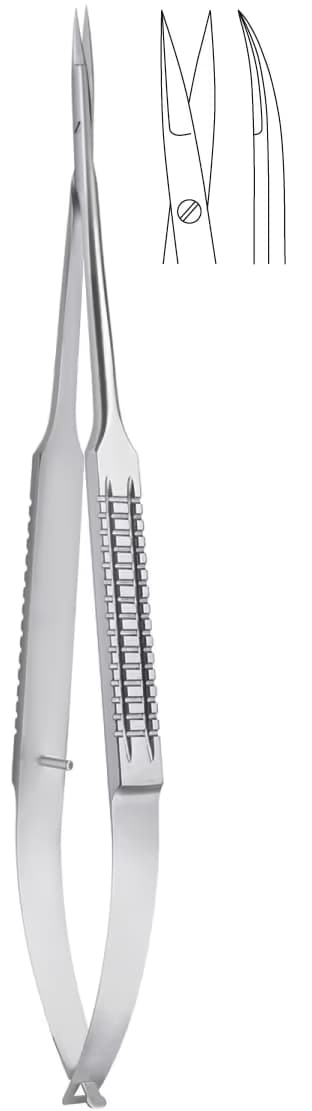 MİKRO MAKAS DÜZ SAP 23cm EĞRİ