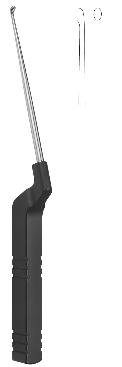 LOMBER MİKRO DİSEKTOMİ KÜRETİ GERİYE DÜZ 24CM 1