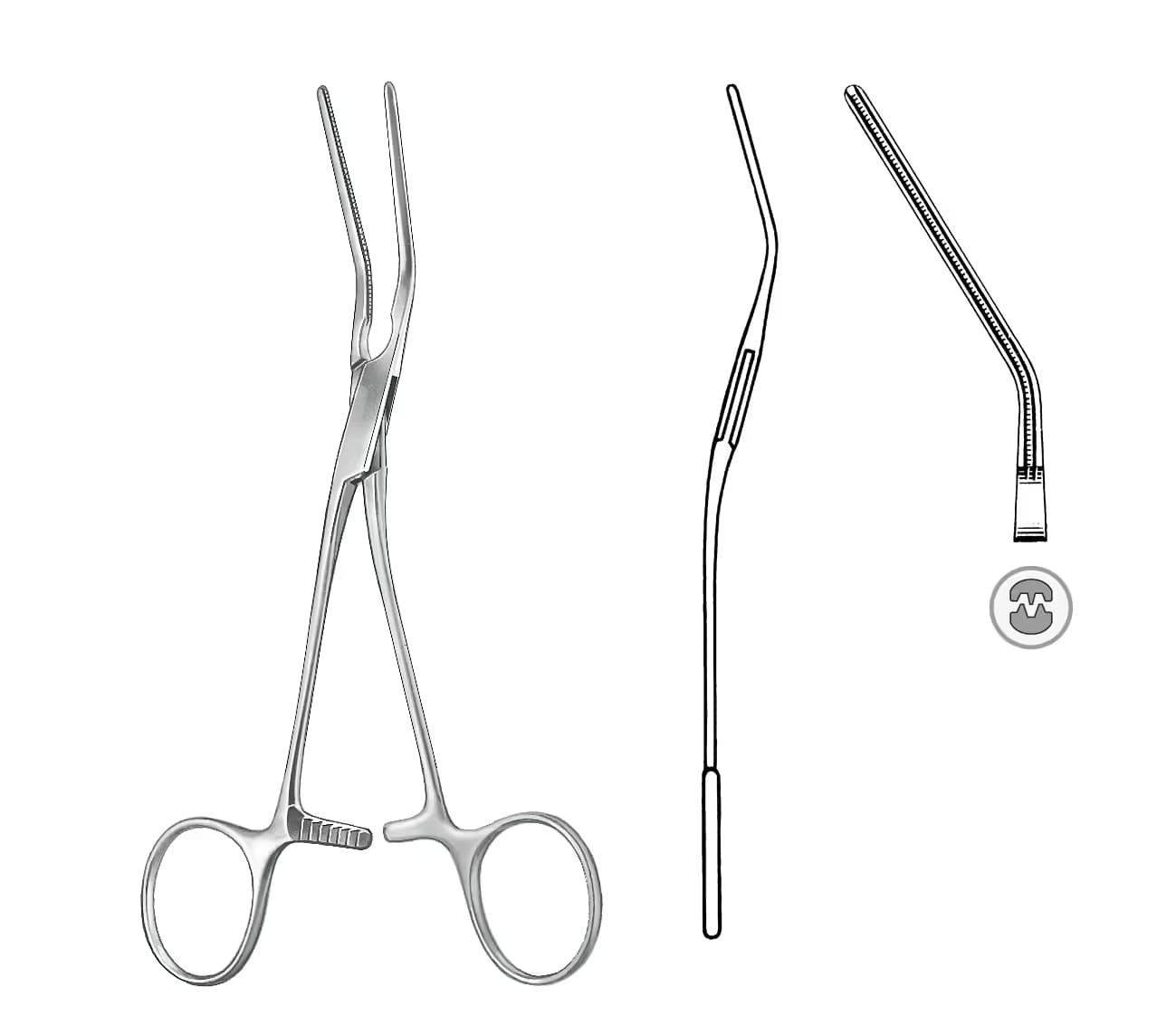 ATRAVMATIK VASKULER KLEMP COOLEY 16CM 30 DERECE 30MM