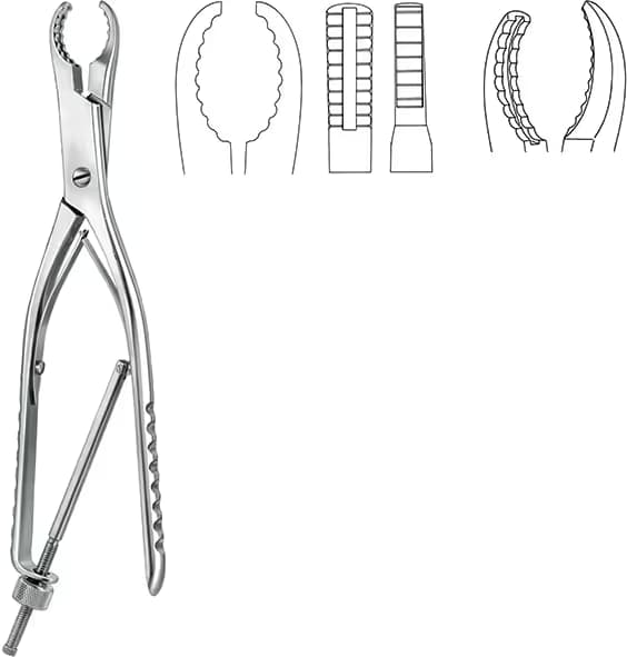 KEMİK KLEMPİ ULRICH DÜZ 28cm
