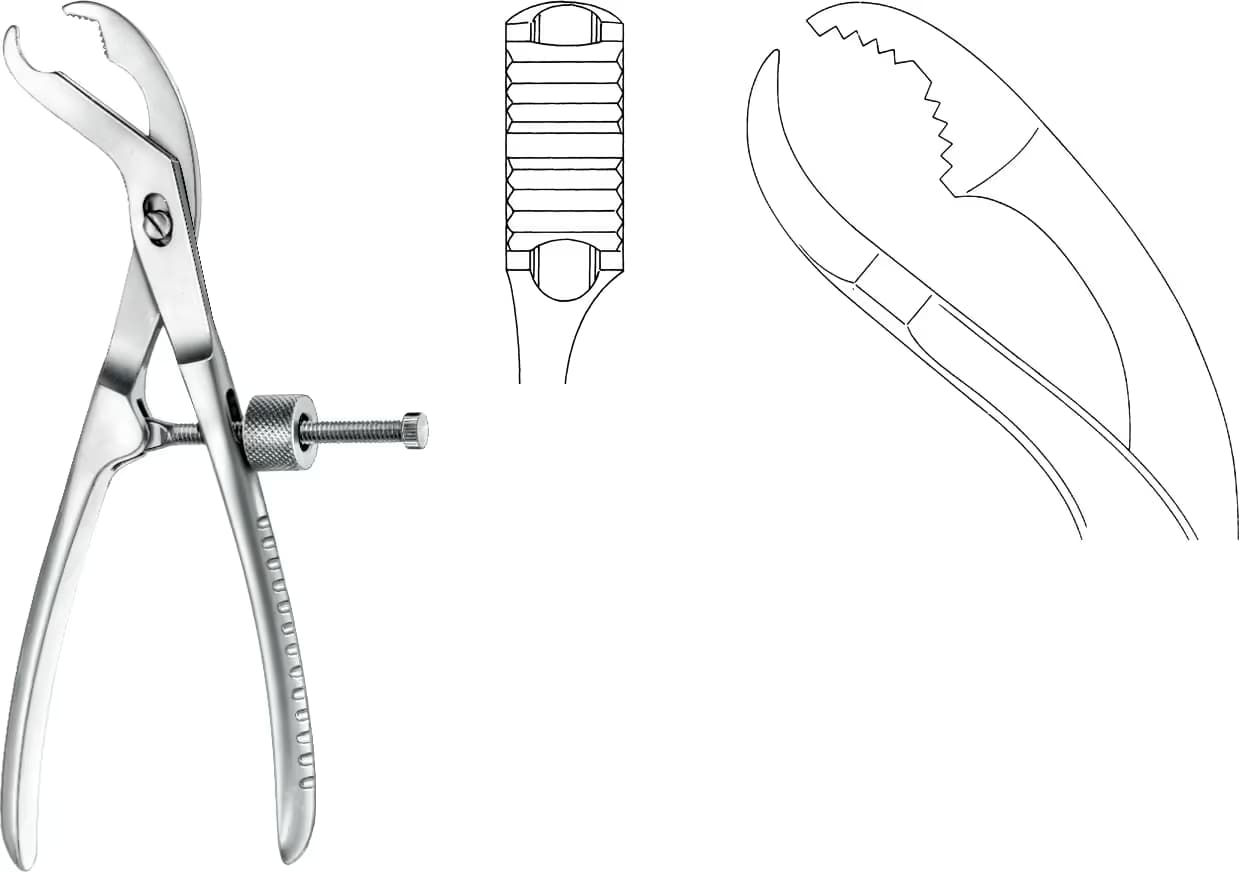 KEMİK KLEMPİ MERKEZ VİDALI 24CM 10,5MM