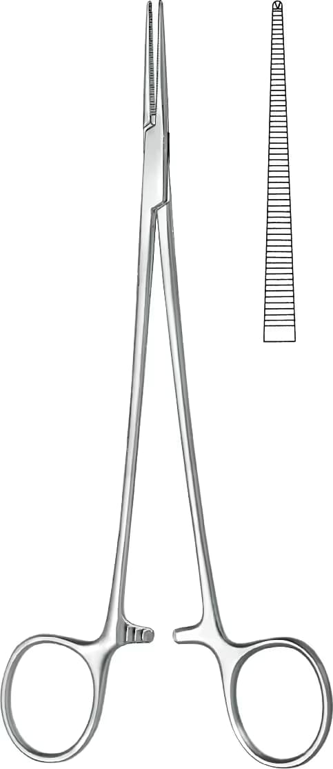 HEMOSTATİK KLEMP HALSTED 1X2 DISLI 21CM DUZ