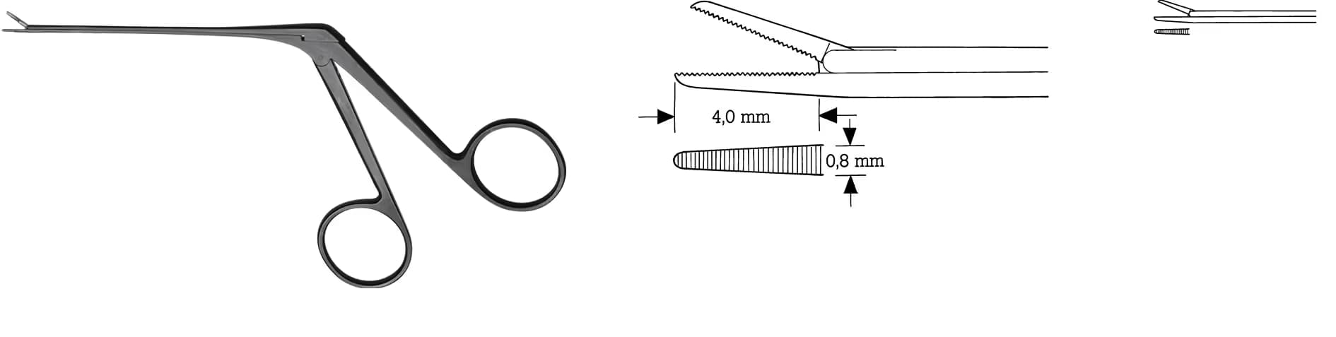 ALLIGATOR FORSEPS RICHARDS 0,8MM 5,3MM 8CM
