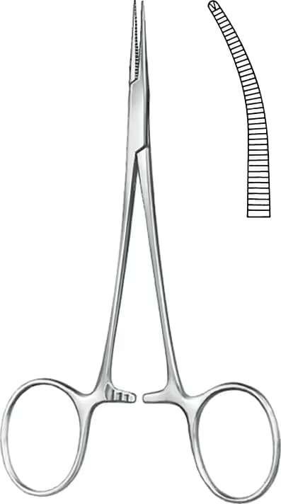 HALSTED MOSQUITO 14CM EĞRİ 1x2 DİŞLİ.