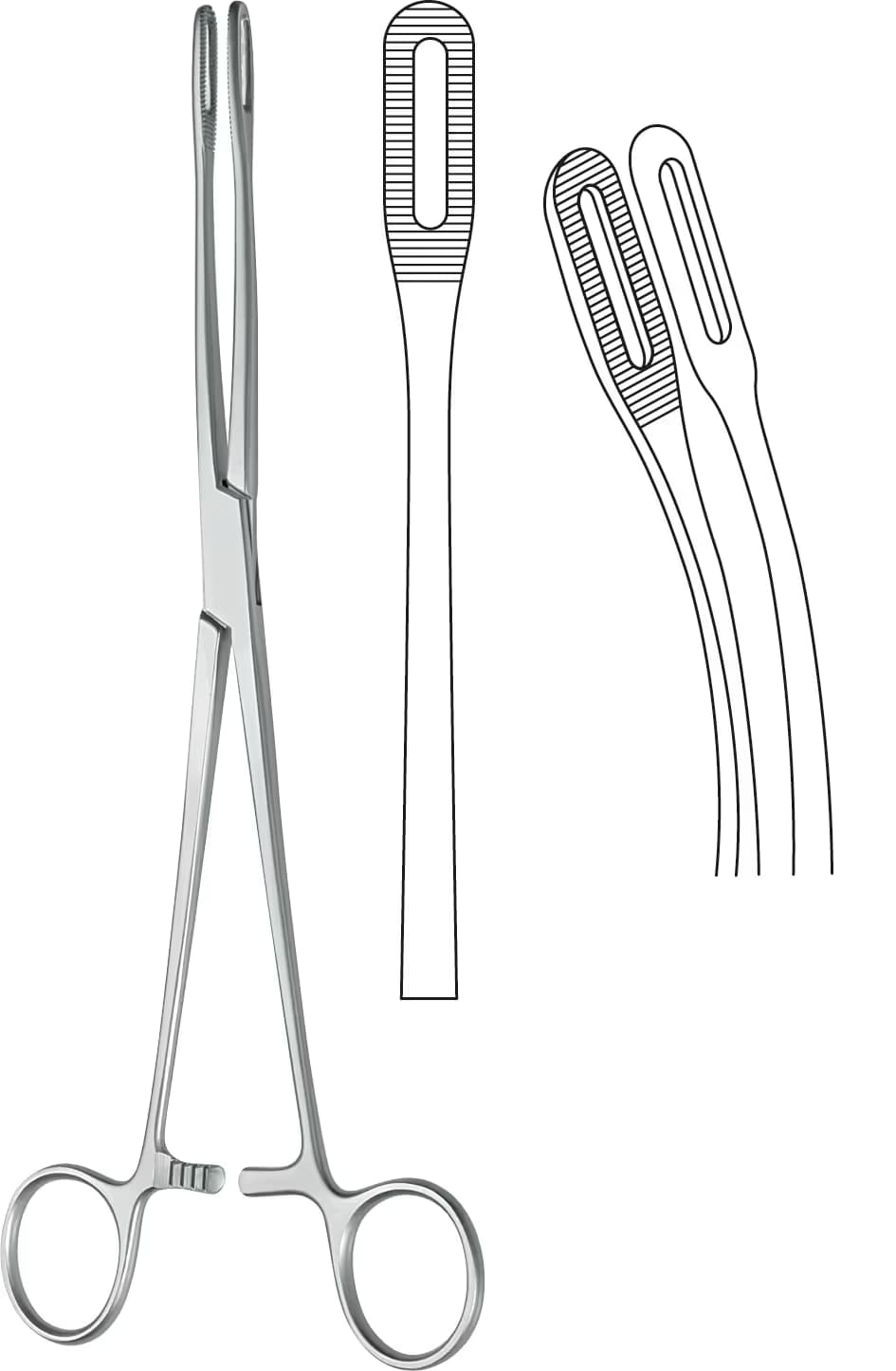 SPANÇ VE TEMİZLİK KLEMPİ FÖRSTER 25CM EĞRİ