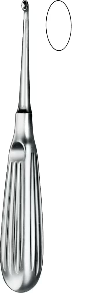 KEMIK KURETI SCHEDE 17CM FIG.4 8MM