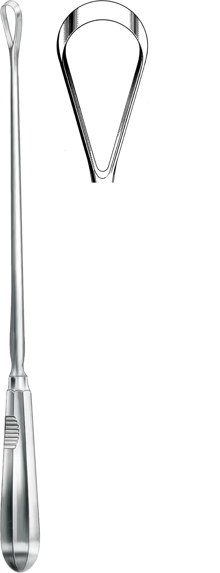 UTERINE KÜRET RECAIMER 30CM KESKİN SERT 25 23,5MM